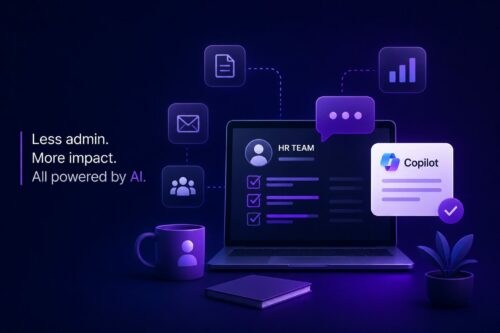 HR professionals using AI and automation tools like Microsoft Copilot to reduce manual admin and improve productivity
