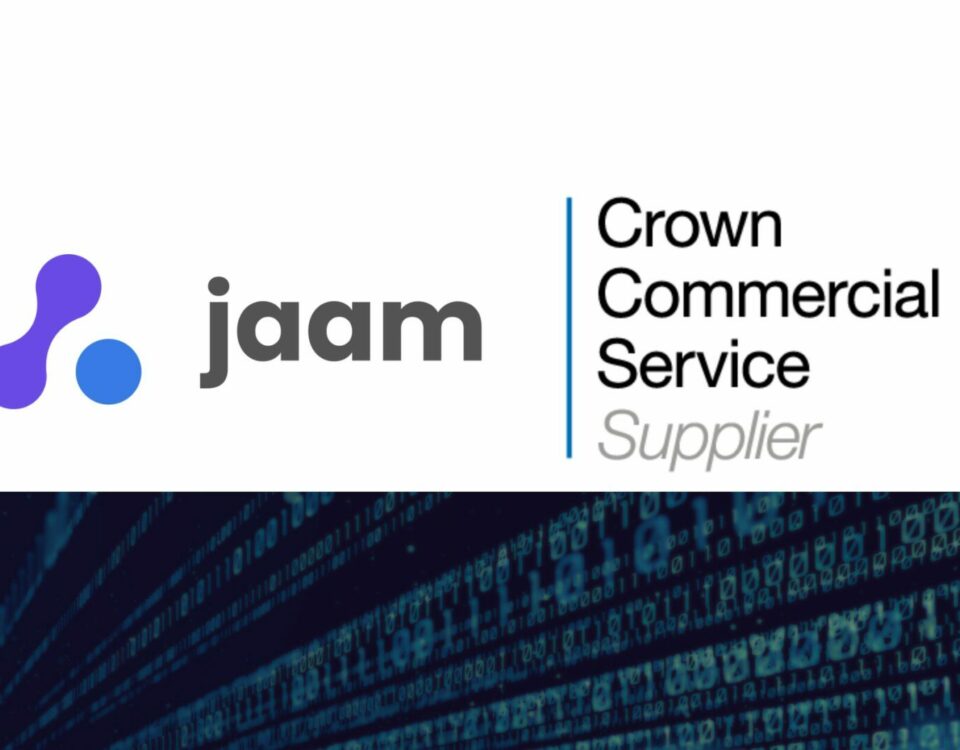 jaam automation logo and Crown Commercial Service supplier logo