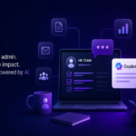 HR professionals using AI and automation tools like Microsoft Copilot to reduce manual admin and improve productivity
